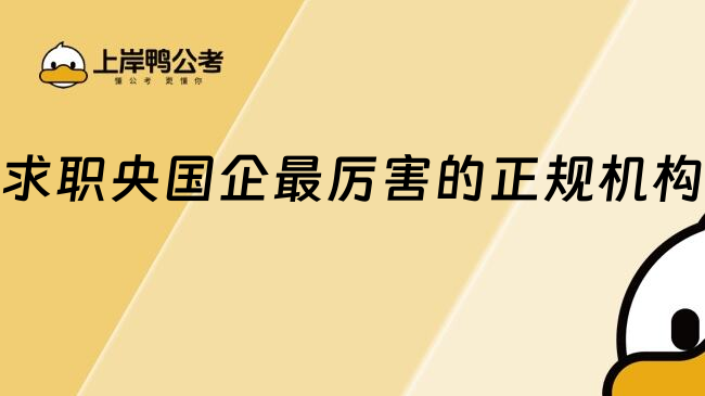 求職央國企最厲害的正規(guī)機構(gòu)
