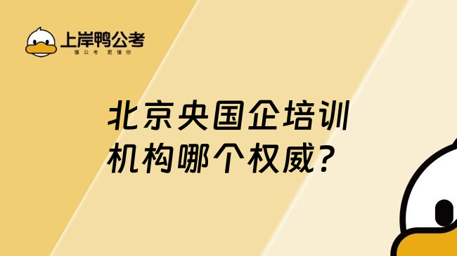 北京央國(guó)企培訓(xùn)機(jī)構(gòu)哪個(gè)權(quán)威？