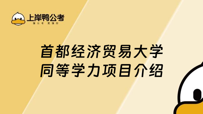 首都經(jīng)濟(jì)貿(mào)易大學(xué)同等學(xué)力項(xiàng)目介紹