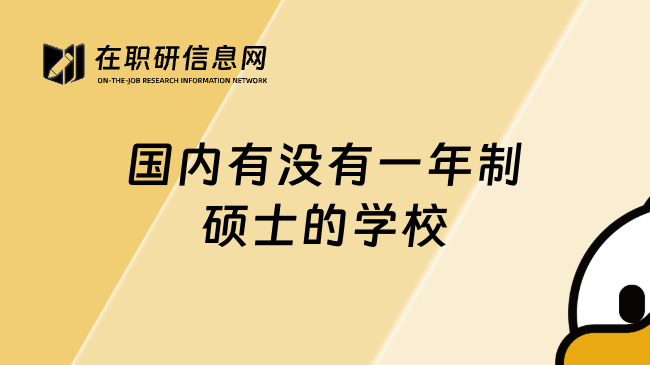国内有没有一年制硕士的学校