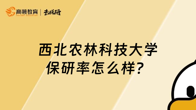 西北农林科技大学保研率怎么样？