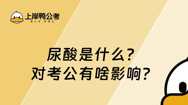 尿酸是什么？对考公有啥影响？