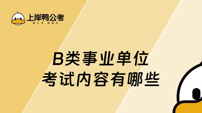 B类事业单位考试内容有哪些