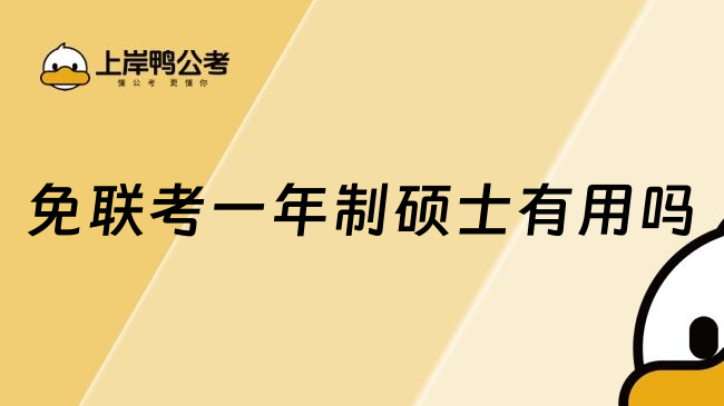 免联考一年制硕士有用吗