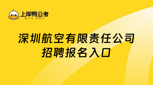 深圳航空有限責(zé)任公司招聘報名入口