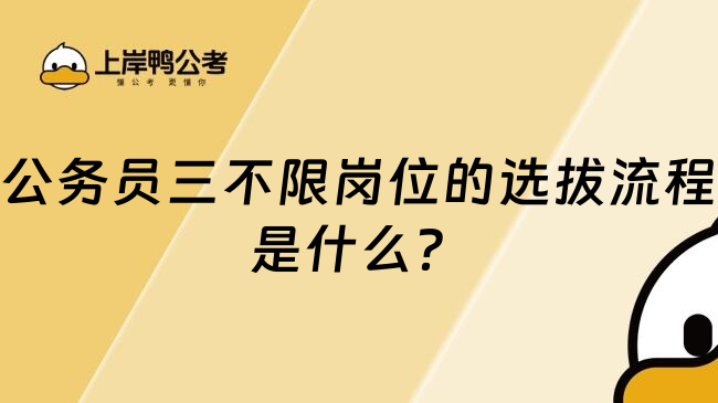 公务员三不限职位的选拔步骤是什么？一文全方位知道