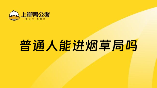 普通人能进烟草局吗
