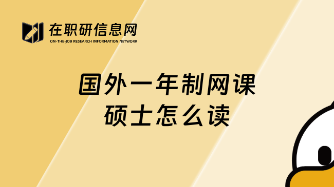 国外一年制网课硕士怎么读