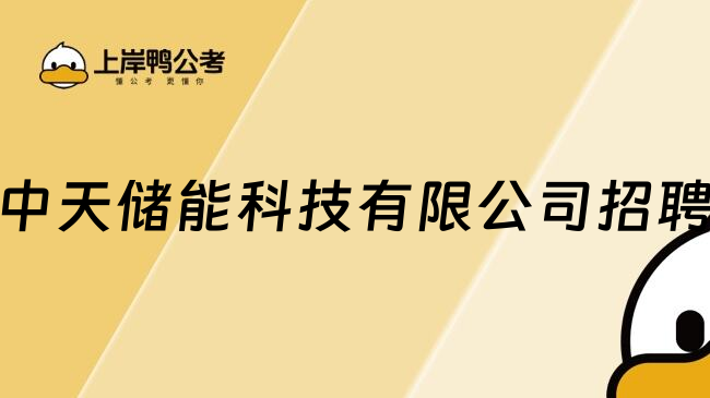 中天储能科技有限公司招聘