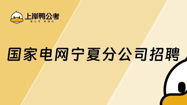 国家电网宁夏分公司招聘