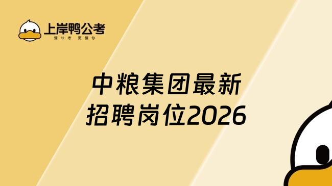 中粮集团最新招聘岗位2026