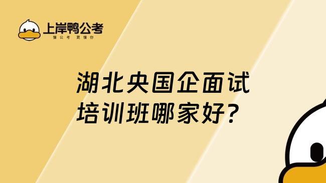 湖北央国企面试培训班哪家好？