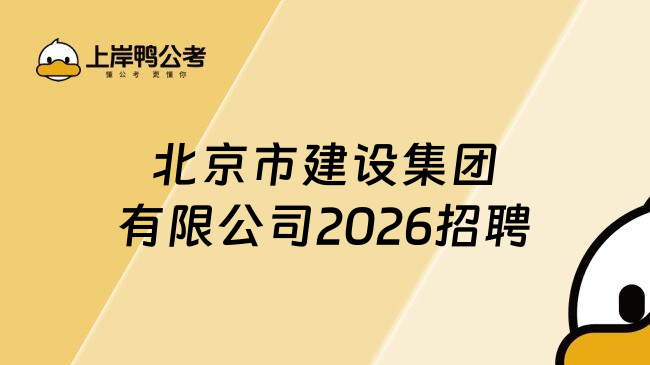 北京市建设集团有限公司2026招聘