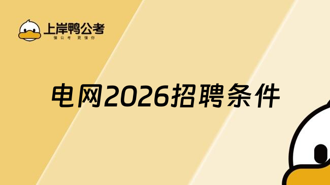 电网2026招聘条件