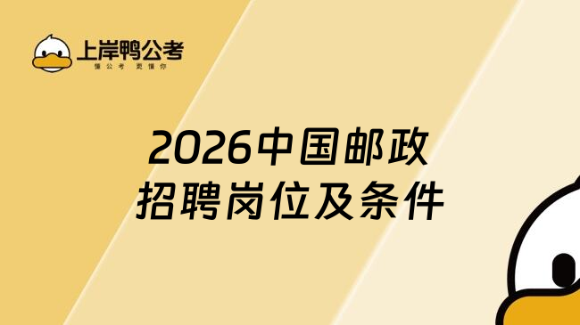 2026中国邮政招聘岗位及条件