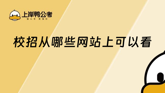 校招从哪些网站上可以看
