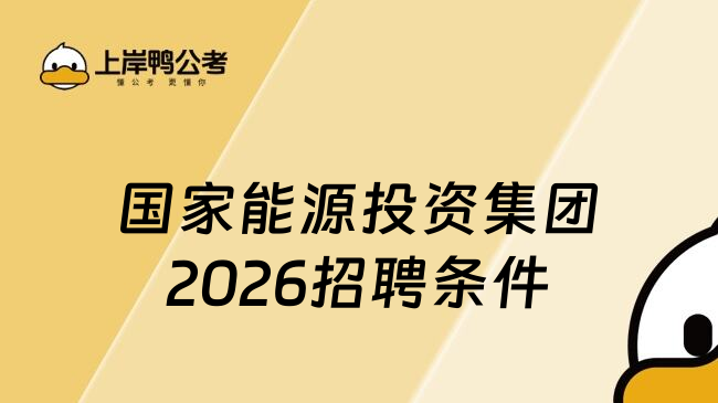 国家能源投资集团2026招聘条件