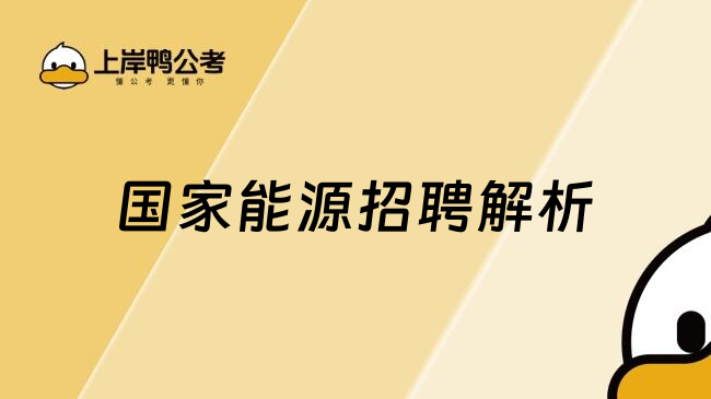 国家能源招聘解析
