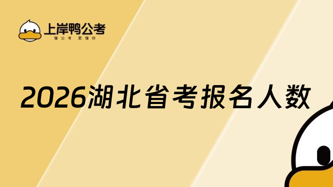 2026湖北省考报名人数