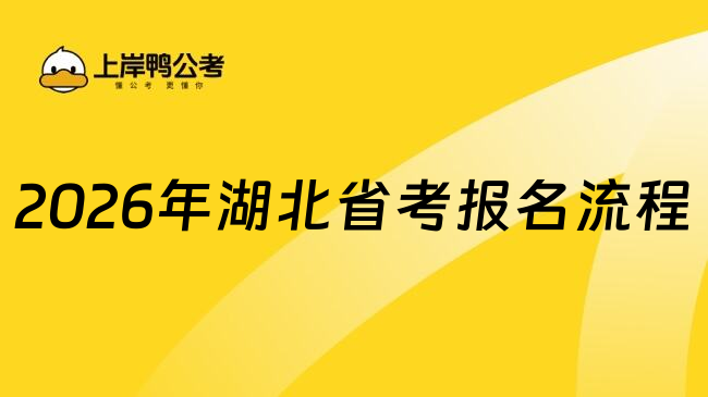 2026年湖北省考报名流程