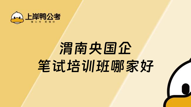 渭南央国企笔试培训班哪家好