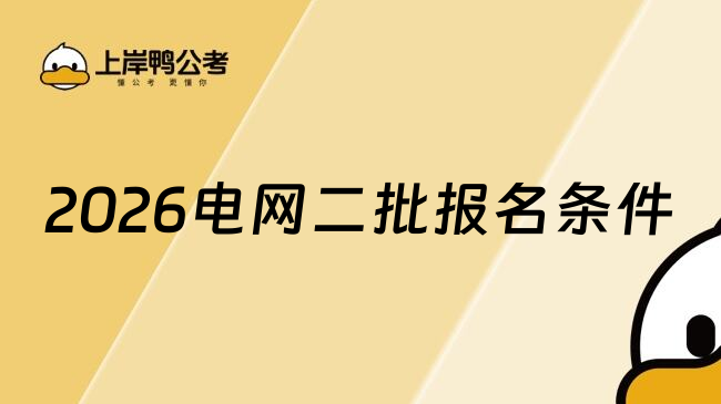 2026电网二批报名条件