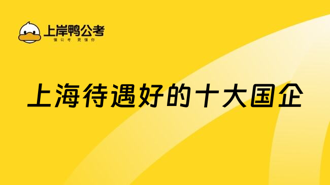 上海待遇好的十大国企