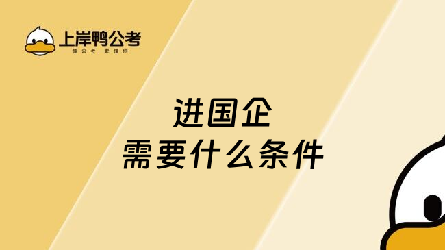 进国企需要什么条件