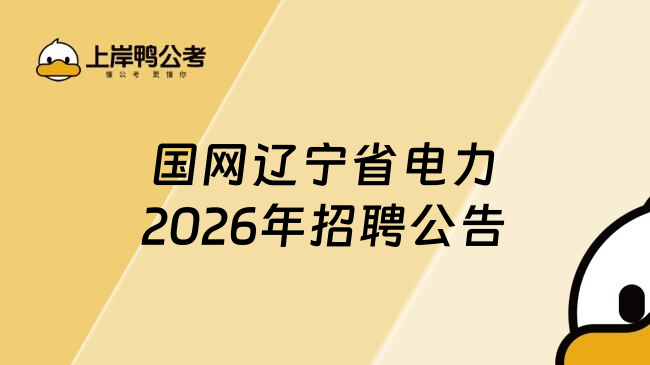 国网辽宁省电力2026年招聘公告
