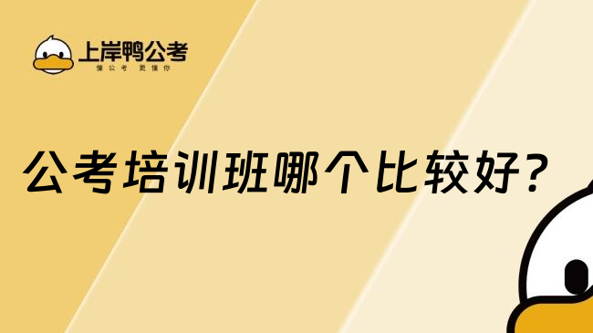 公考培训班哪个比较好？