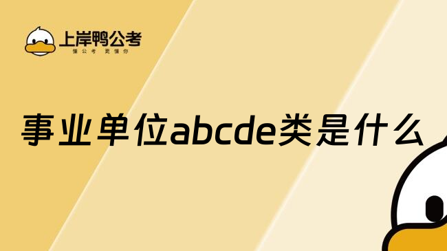 事业单位abcde类是什么