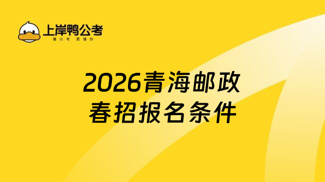 2026青海邮政春招报名条件