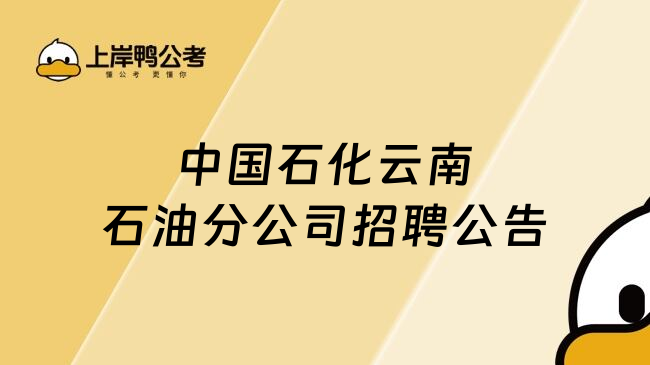中国石化云南石油分公司招聘公告
