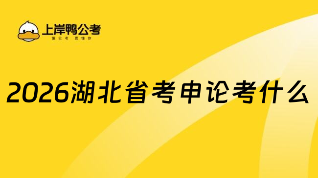 2026湖北省考申论考什么