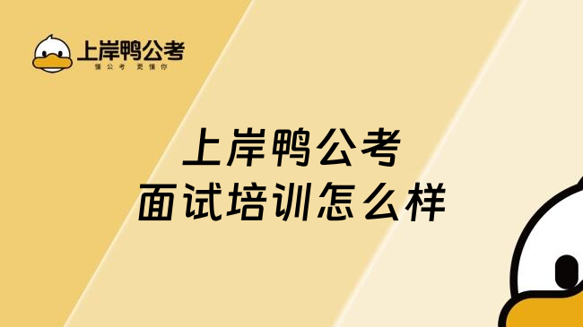 上岸鸭公考面试培训怎么样