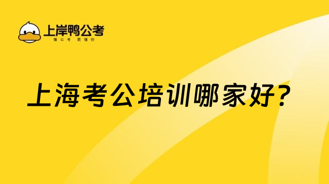 上海考公培训哪家好？