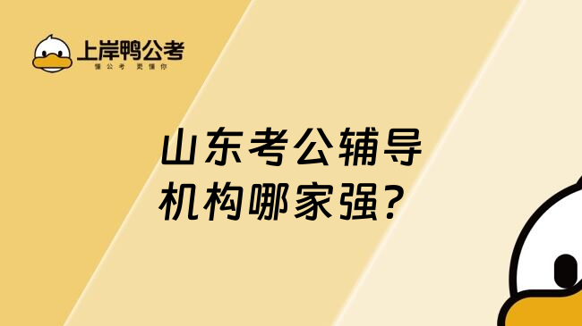 山东考公辅导机构哪家强？