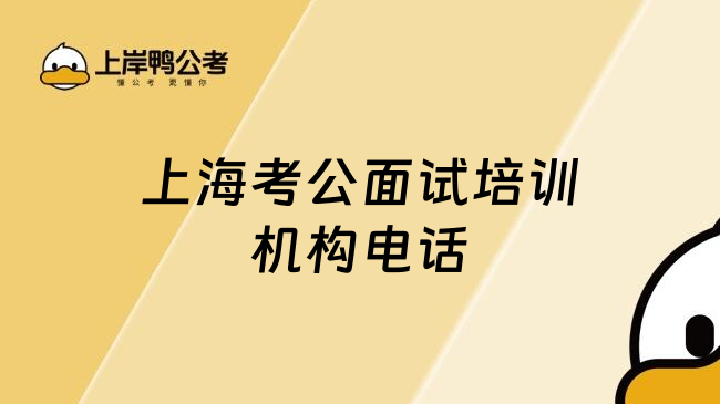 上海考公面试培训机构电话