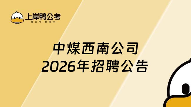中煤西南公司2026年招聘公告