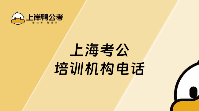 上海考公培训机构电话