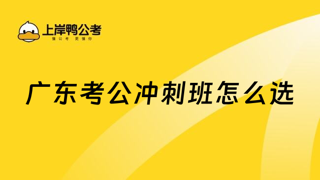 广东考公冲刺班怎么选