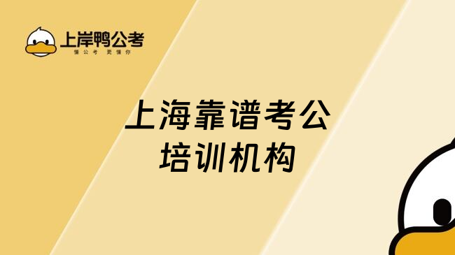 上海靠谱考公培训机构
