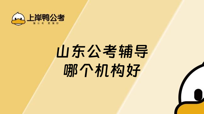 山东公考辅导哪个机构好