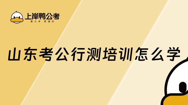 山东考公行测培训怎么学