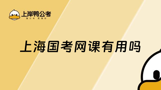 上海国考网课有用吗