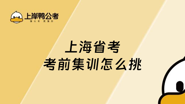 上海省考考前集训怎么挑
