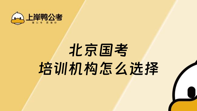 北京国考培训机构怎么选择