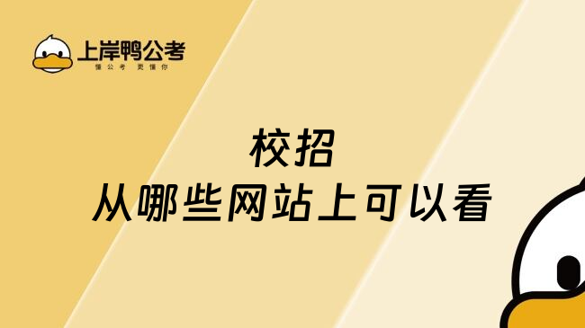 校招从哪些网站上可以看