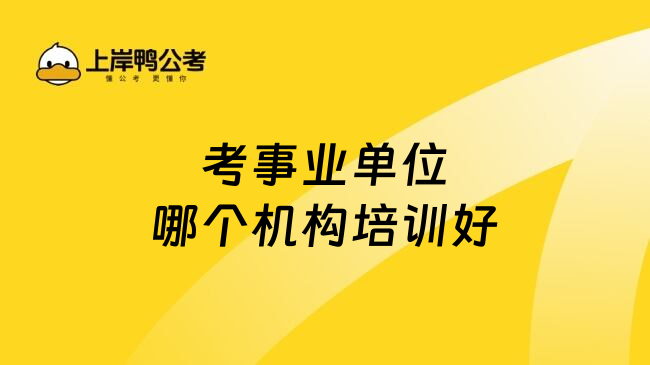 考事业单位哪个机构培训好