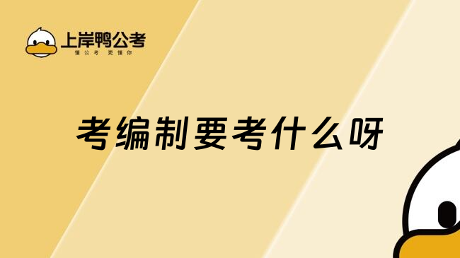 考编制要考什么呀